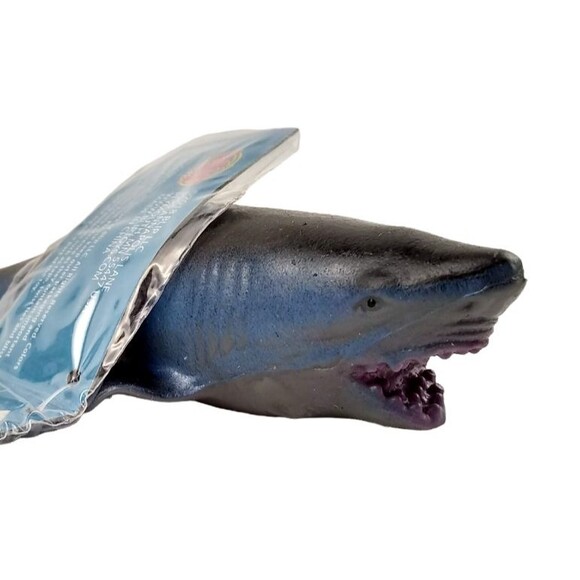 Shark Toy Major Life Like Stretchable Squishy Great White Beaded Blip Ocean Blue - Picture 12 of 13